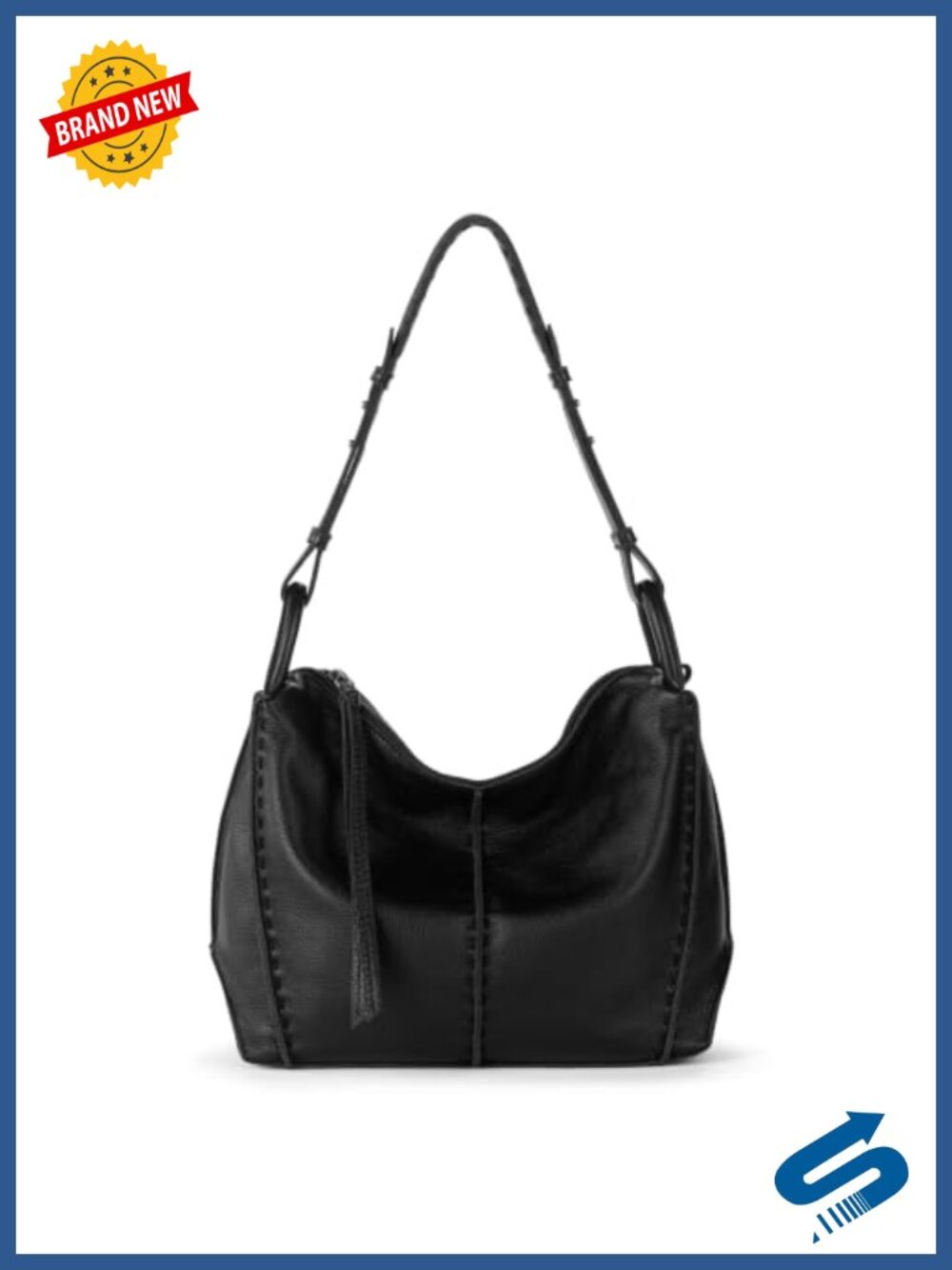 Large Leather Hobo Handbag Shoulder Purse Zipper Pocket Travel